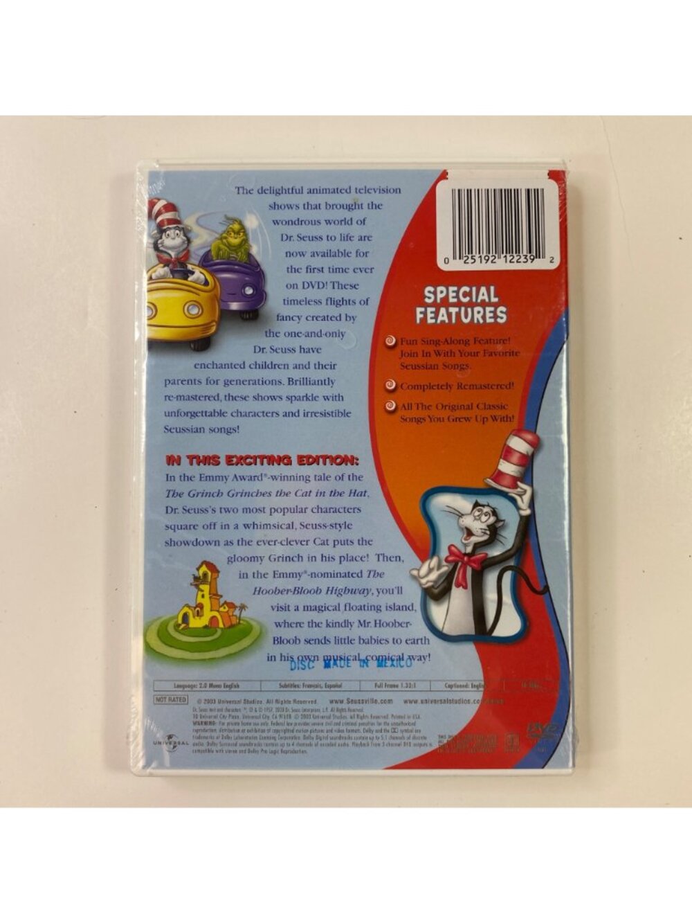 Dr. Seuss: The Grinch Grinches The Cat In The Hat DVD Animated Classic - Picture 2 of 2